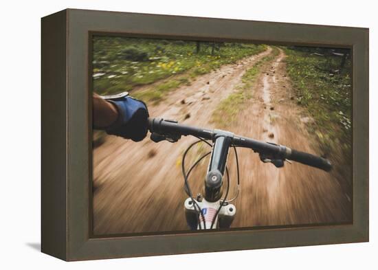 Mountain Biking The Dowd Mountain Loop, Flaming Gorge, Utah-Louis Arevalo-Framed Premier Image Canvas