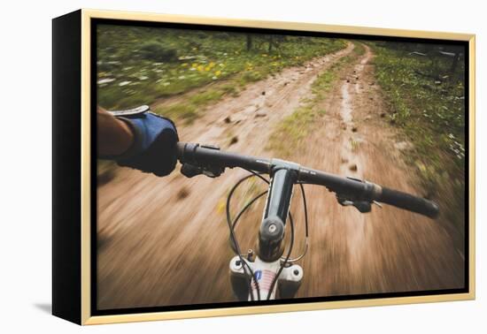 Mountain Biking The Dowd Mountain Loop, Flaming Gorge, Utah-Louis Arevalo-Framed Premier Image Canvas