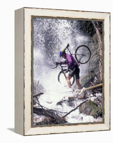 Mountain Biking, Vail, Colorado, USA-Lee Kopfler-Framed Premier Image Canvas