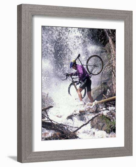 Mountain Biking, Vail, Colorado, USA-Lee Kopfler-Framed Photographic Print