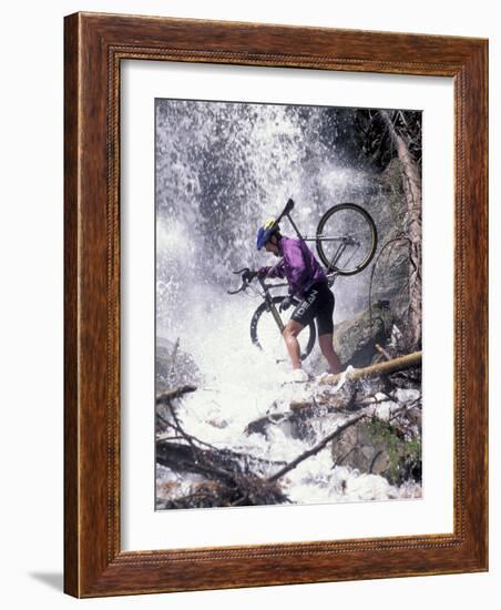 Mountain Biking, Vail, Colorado, USA-Lee Kopfler-Framed Photographic Print