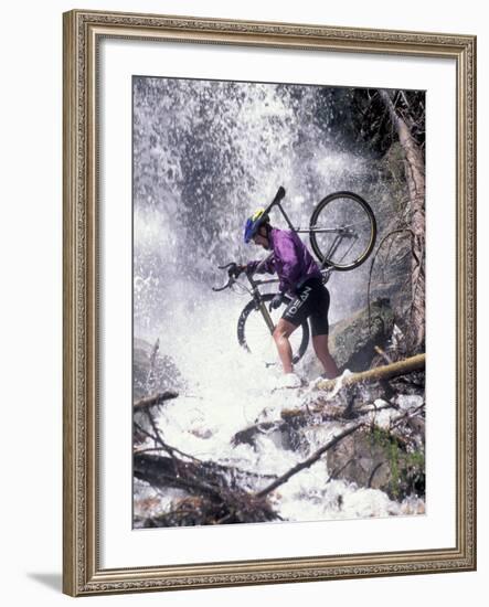 Mountain Biking, Vail, Colorado, USA-Lee Kopfler-Framed Photographic Print