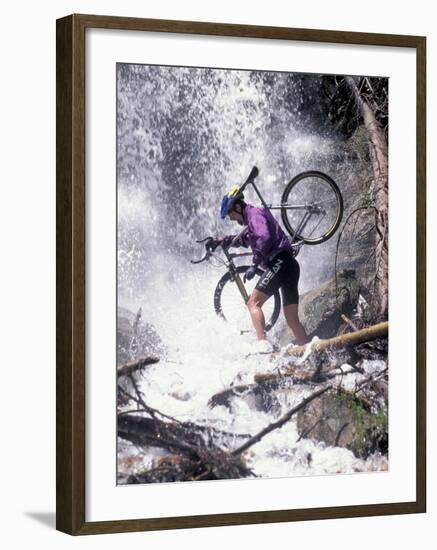 Mountain Biking, Vail, Colorado, USA-Lee Kopfler-Framed Photographic Print