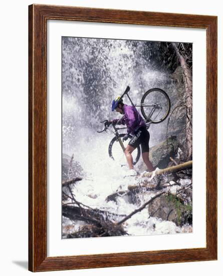 Mountain Biking, Vail, Colorado, USA-Lee Kopfler-Framed Photographic Print