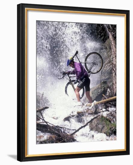 Mountain Biking, Vail, Colorado, USA-Lee Kopfler-Framed Photographic Print