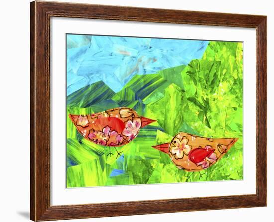 Mountain Birds-Wolf Heart Illustrations-Framed Giclee Print