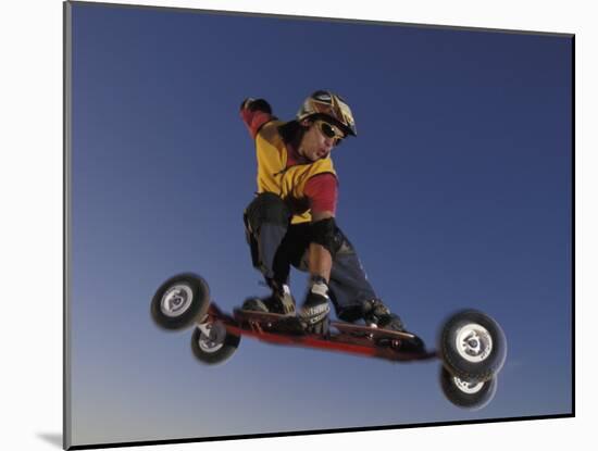 Mountain Boarder in Action, Colorado Springs, Colorado, USA-null-Mounted Photographic Print