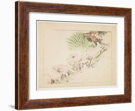 Mountain Cherry Blossoms, C. 1877-Shibata Zeshin-Framed Giclee Print