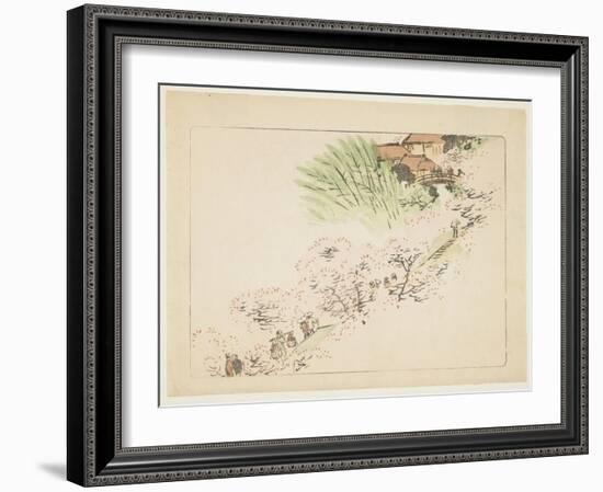 Mountain Cherry Blossoms, C. 1877-Shibata Zeshin-Framed Giclee Print