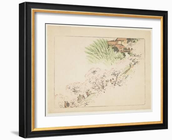 Mountain Cherry Blossoms, C. 1877-Shibata Zeshin-Framed Giclee Print