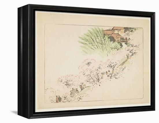 Mountain Cherry Blossoms, C. 1877-Shibata Zeshin-Framed Premier Image Canvas