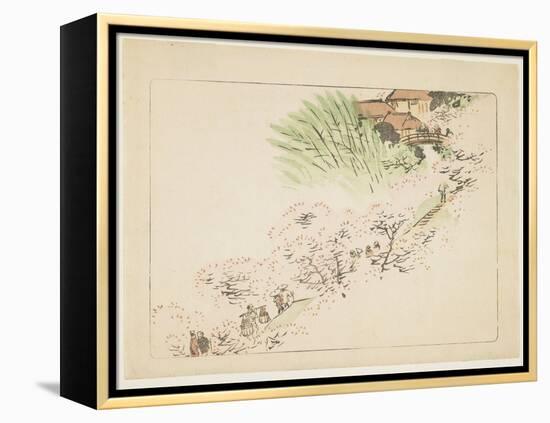 Mountain Cherry Blossoms, C. 1877-Shibata Zeshin-Framed Premier Image Canvas