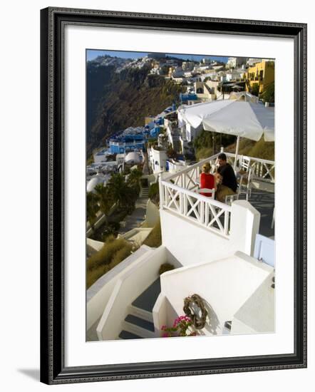 Mountain Cliffs of Fira, Santorini, Greece-Bill Bachmann-Framed Photographic Print