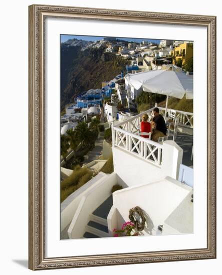 Mountain Cliffs of Fira, Santorini, Greece-Bill Bachmann-Framed Photographic Print