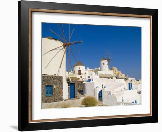 Mountain Cliffs Oia, Santorini, Greece-Bill Bachmann-Framed Photographic Print