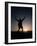 Mountain Climber Rejoices at the Summit at Sunrise-null-Framed Photographic Print