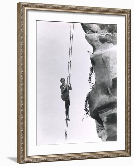 Mountain Climbing by Ladder-null-Framed Photo