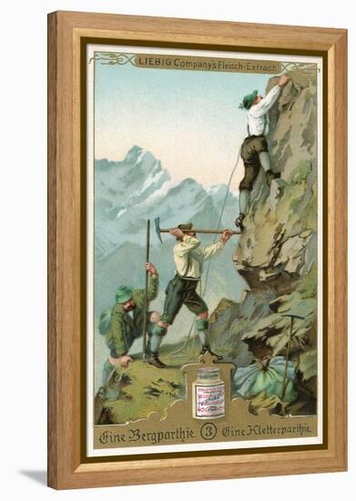 Mountain Climbing Expedition, German Alps-null-Framed Stretched Canvas