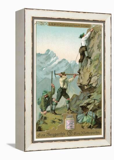 Mountain Climbing Expedition, German Alps-null-Framed Stretched Canvas