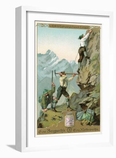 Mountain Climbing Expedition, German Alps--Framed Art Print