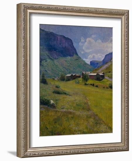 Mountain farm, 1921-Harriet Backer-Framed Giclee Print