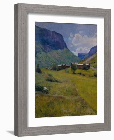 Mountain farm, 1921-Harriet Backer-Framed Giclee Print