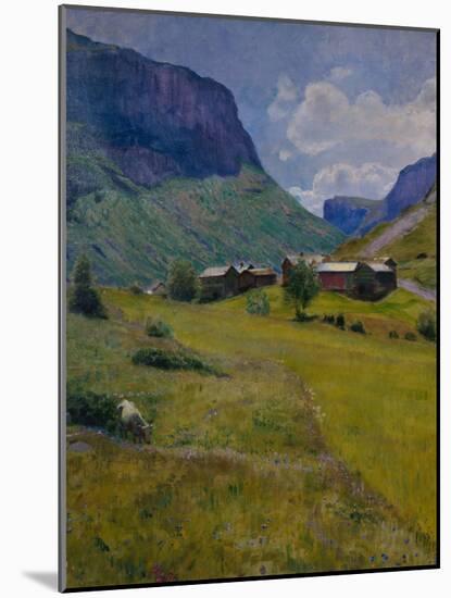 Mountain farm, 1921-Harriet Backer-Mounted Giclee Print