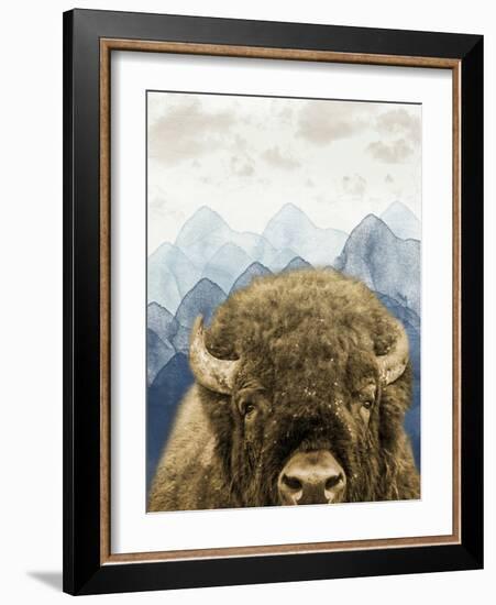 Mountain Fluffy Bison-Marcus Prime-Framed Art Print