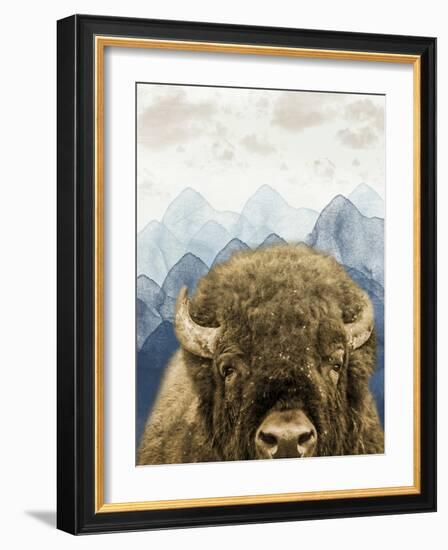 Mountain Fluffy Bison-Marcus Prime-Framed Art Print