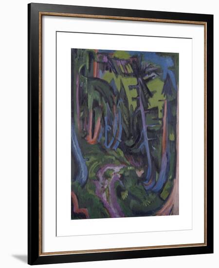 Mountain Forest Path-Ernst Ludwig Kirchner-Framed Premium Giclee Print