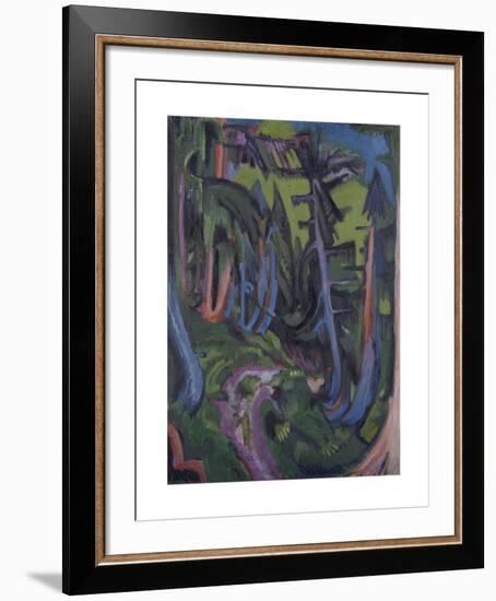 Mountain Forest Path-Ernst Ludwig Kirchner-Framed Premium Giclee Print