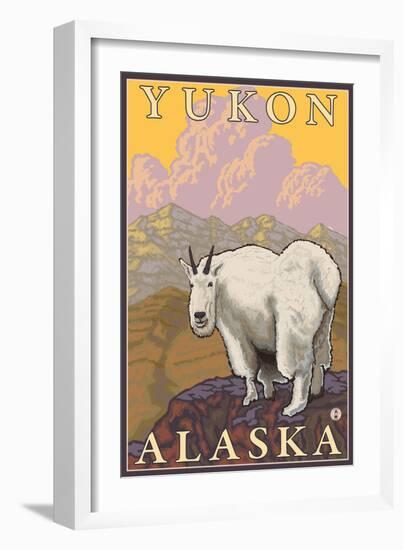 Mountain Goat, Yukon, Alaska-Lantern Press-Framed Art Print