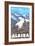 Mountain Goats Scene, Katmai, Alaska-Lantern Press-Framed Art Print
