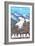 Mountain Goats Scene, Valdez, Alaska-Lantern Press-Framed Art Print