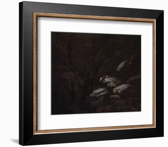 Mountain Gorges in Winter-Karl Blechen-Framed Premium Giclee Print