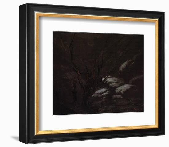 Mountain Gorges in Winter-Karl Blechen-Framed Premium Giclee Print