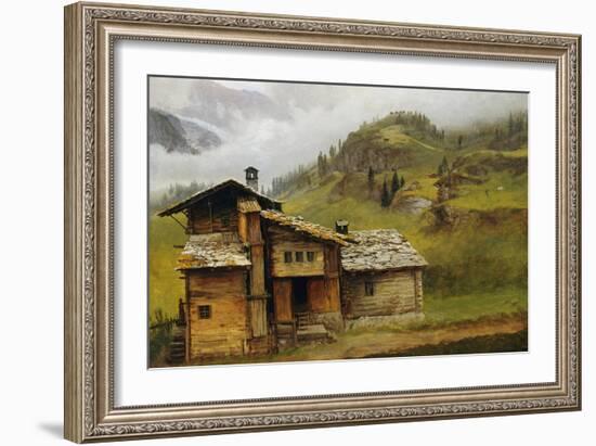 Mountain House-Albert Bierstadt-Framed Giclee Print