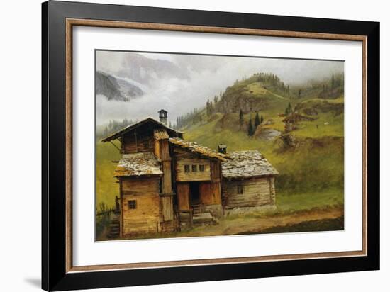 Mountain House-Albert Bierstadt-Framed Giclee Print