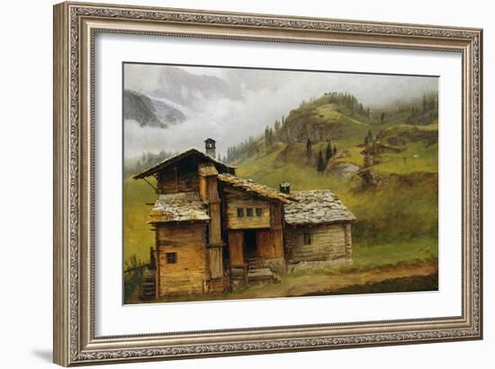 Mountain House-Albert Bierstadt-Framed Giclee Print