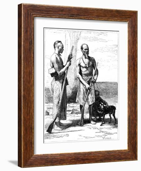 Mountain Huntsmen, Formosa (Taiwa), 19th Century-D Maillard-Framed Giclee Print