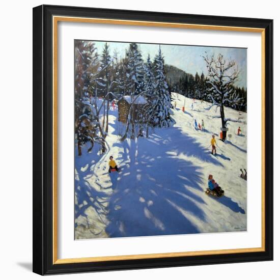 Mountain Hut, Morzine-Andrew Macara-Framed Giclee Print