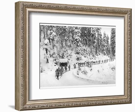 Mountain Infantrymen in the Vosges, 1918-Jacques Moreau-Framed Giclee Print