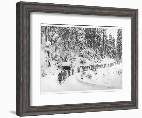 Mountain Infantrymen in the Vosges, 1918-Jacques Moreau-Framed Giclee Print