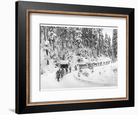 Mountain Infantrymen in the Vosges, 1918-Jacques Moreau-Framed Giclee Print