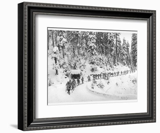 Mountain Infantrymen in the Vosges, 1918-Jacques Moreau-Framed Giclee Print