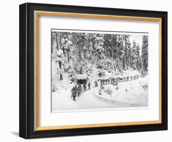 Mountain Infantrymen in the Vosges, 1918-Jacques Moreau-Framed Giclee Print