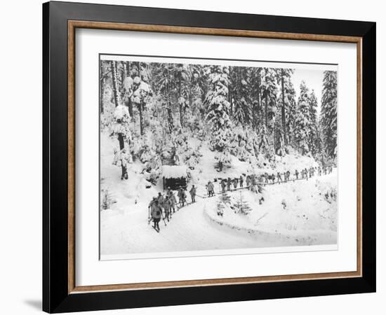 Mountain Infantrymen in the Vosges, 1918-Jacques Moreau-Framed Giclee Print