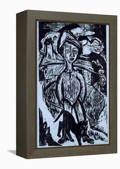 Mountain Lad in Storm, 1921-Ernst Ludwig Kirchner-Framed Premier Image Canvas