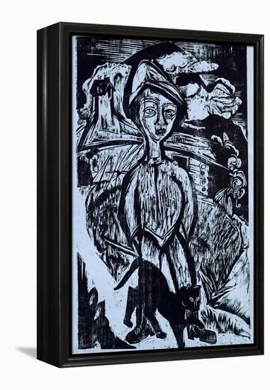 Mountain Lad in Storm, 1921-Ernst Ludwig Kirchner-Framed Premier Image Canvas