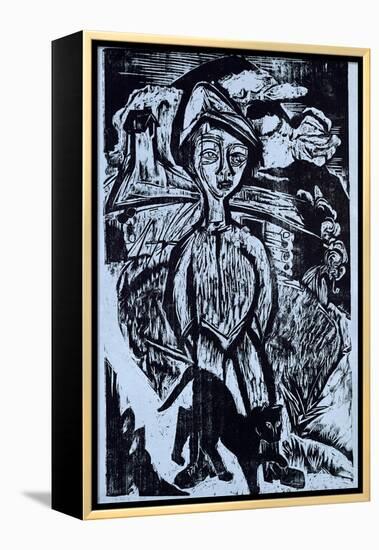 Mountain Lad in Storm, 1921-Ernst Ludwig Kirchner-Framed Premier Image Canvas